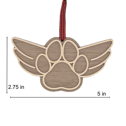 Gentle tribute with the Dog Paw Personalized Memorial Ornament - A loving remembrance for your cherished canine friend. Personalize with your dog's name, creating a special ornament to honor their memory during the holiday season.