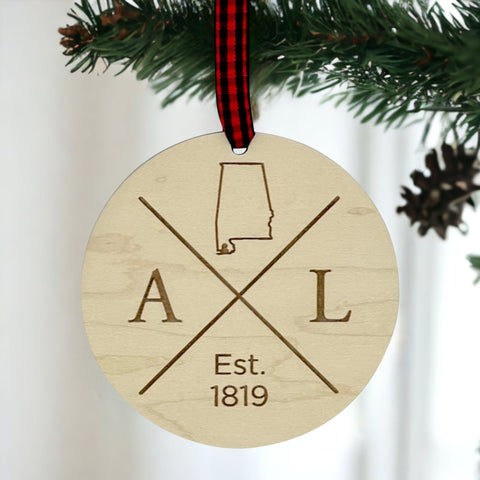 Alabama Established Ornament