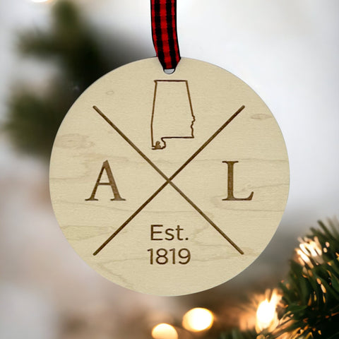 Alabama Established Ornament
