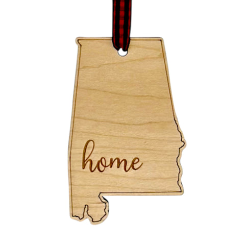 Alabama Home Script Ornament