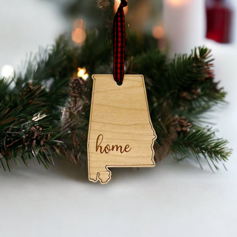 Alabama Home Script Ornament