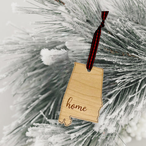 Alabama Home Script Ornament