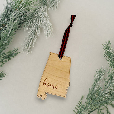 Alabama Home Script Ornament
