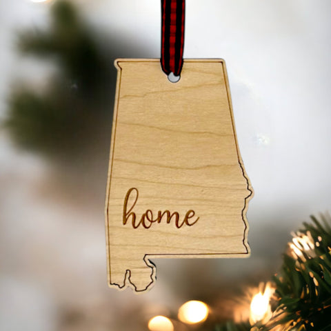 Alabama Home Script Ornament