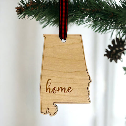 Alabama Home Script Ornament