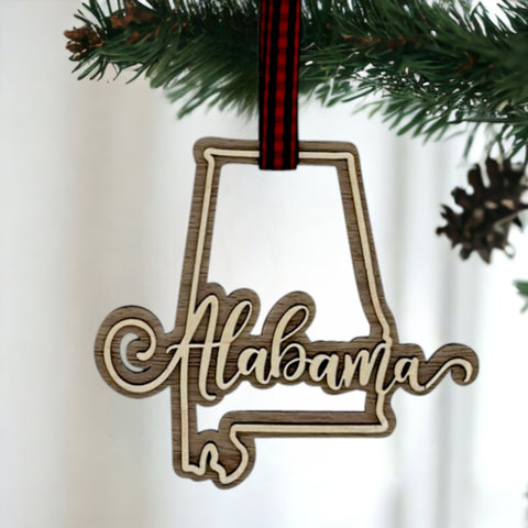 Alabama Double Layer Ornament