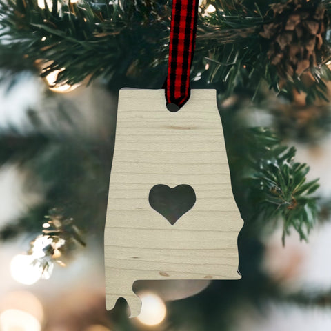 Alabama Heart Ornament