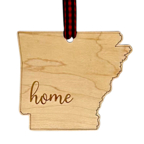 Arkansas Home Script Ornament