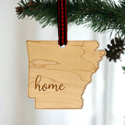 Arkansas Home Script Ornament