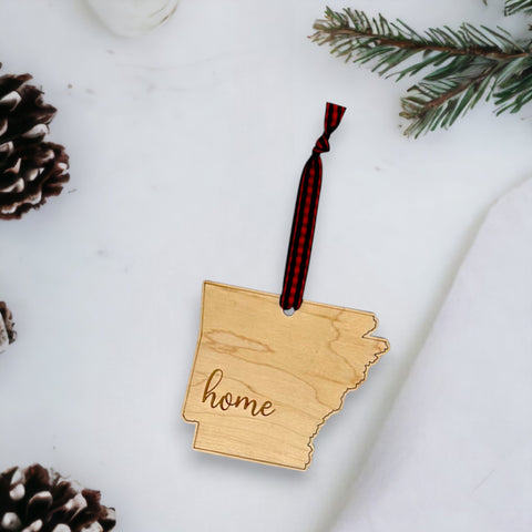 Arkansas Home Script Ornament