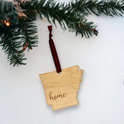Arkansas Home Script Ornament
