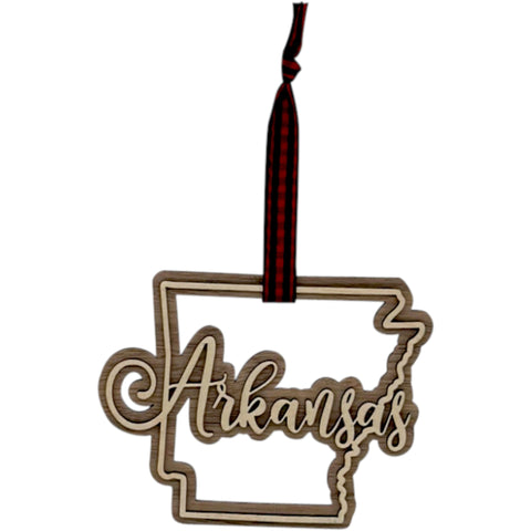 Arkansas Double Layer Ornament