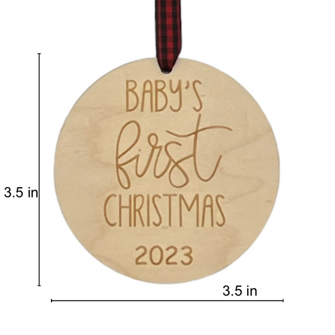 Mark the magic of Baby's First Christmas with our Personalized Ornament. Customize this special keepsake with your baby's name and create lasting memories.