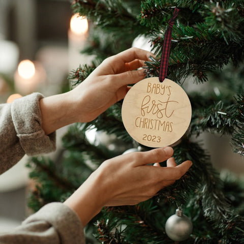 Mark the magic of Baby's First Christmas with our Personalized Ornament. Customize this special keepsake with your baby's name and create lasting memories.