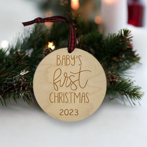 Mark the magic of Baby's First Christmas with our Personalized Ornament. Customize this special keepsake with your baby's name and create lasting memories.
