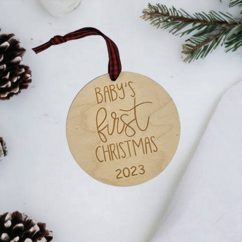 Mark the magic of Baby's First Christmas with our Personalized Ornament. Customize this special keepsake with your baby's name and create lasting memories.