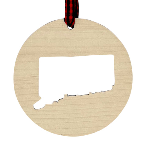 Connecticut Cut Out Ornament
