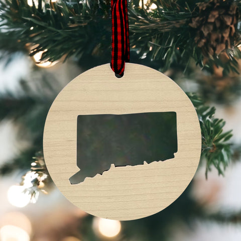 Connecticut Cut Out Ornament