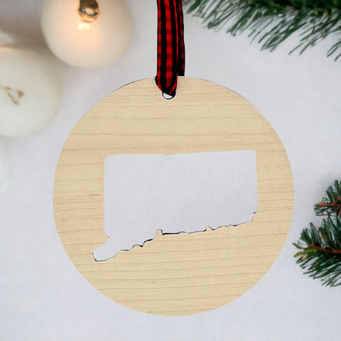 Connecticut Cut Out Ornament