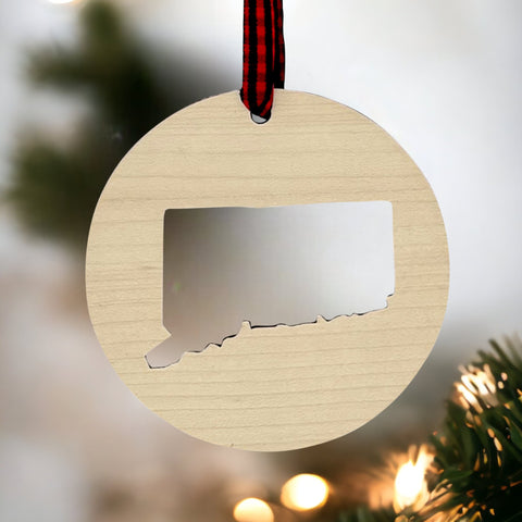 Connecticut Cut Out Ornament