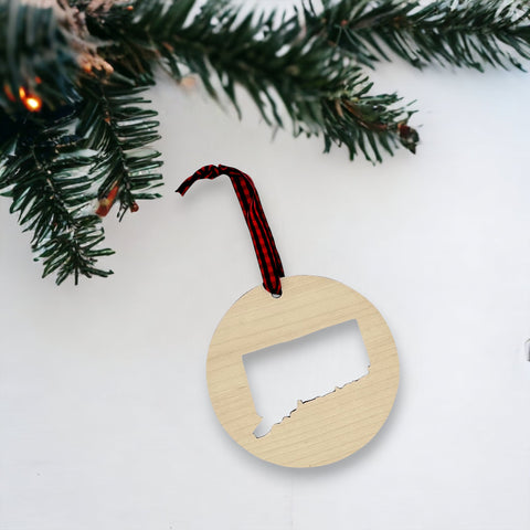 Connecticut Cut Out Ornament