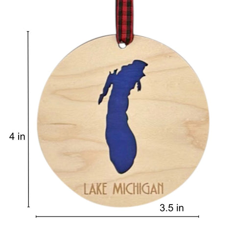 Great Lake Michigan Christmas Ornament