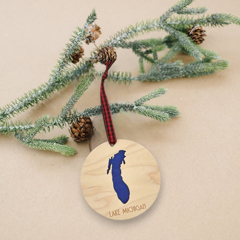 Great Lake Michigan Christmas Ornament