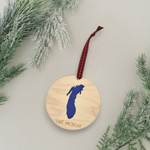 Great Lake Michigan Christmas Ornament