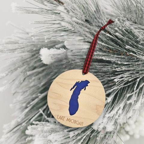 Great Lake Michigan Christmas Ornament