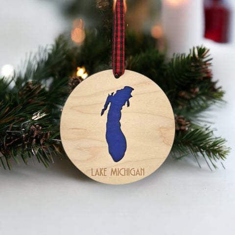 Great Lake Michigan Christmas Ornament