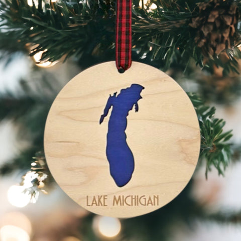 Great Lake Michigan Christmas Ornament