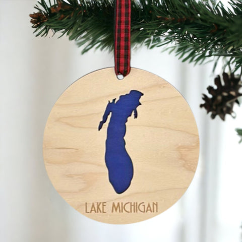 Great Lake Michigan Christmas Ornament