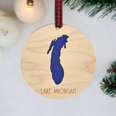 Great Lake Michigan Christmas Ornament