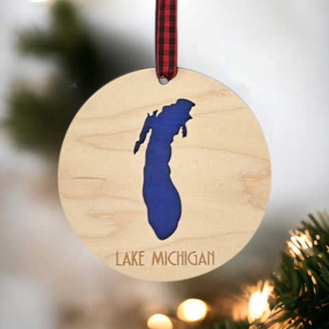 Great Lake Michigan Christmas Ornament