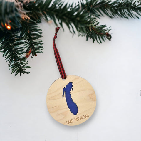 Great Lake Michigan Christmas Ornament