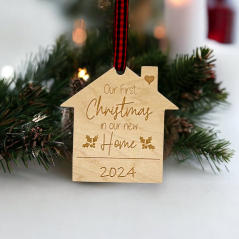 Our First Christmas in Our New Home Personalized Ornament