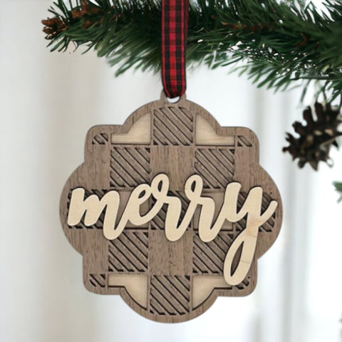 Customized Merry Ornament
