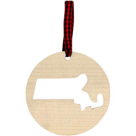 Massachusetts Cut Out Ornament