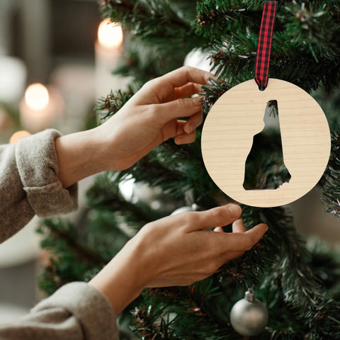New Hampshire Cut Out Ornament