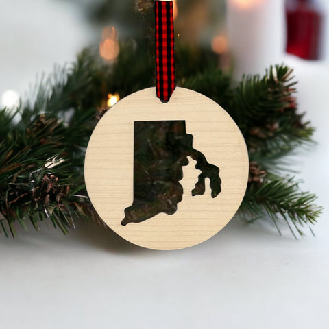 Rhode Island Cut Out Ornament
