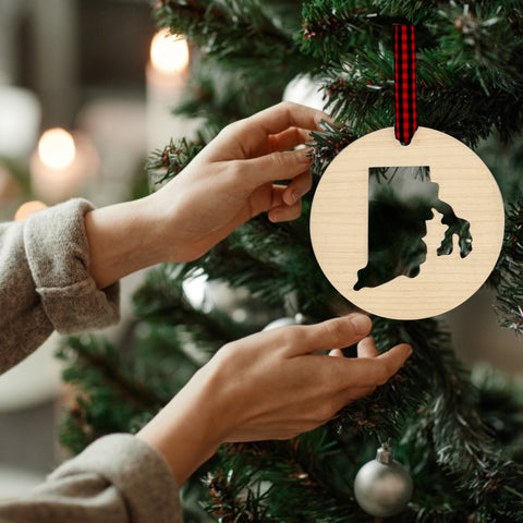 Rhode Island Cut Out Ornament