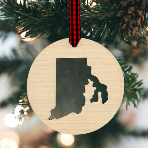 Rhode Island Cut Out Ornament