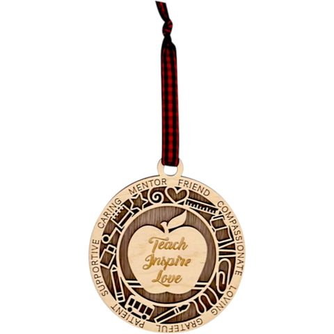 Cherish the season with our Teacher Appreciation Christmas Ornament, a symbol of gratitude for those who shape minds. Featuring a delicate apple design, it's the perfect gift for educators who inspire. Crafted with care, this timeless ornament adds warmth to your holiday decor, embodying the spirit of appreciation.