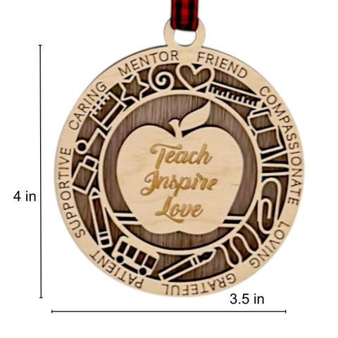 Cherish the season with our Teacher Appreciation Christmas Ornament, a symbol of gratitude for those who shape minds. Featuring a delicate apple design, it's the perfect gift for educators who inspire. Crafted with care, this timeless ornament adds warmth to your holiday decor, embodying the spirit of appreciation.
