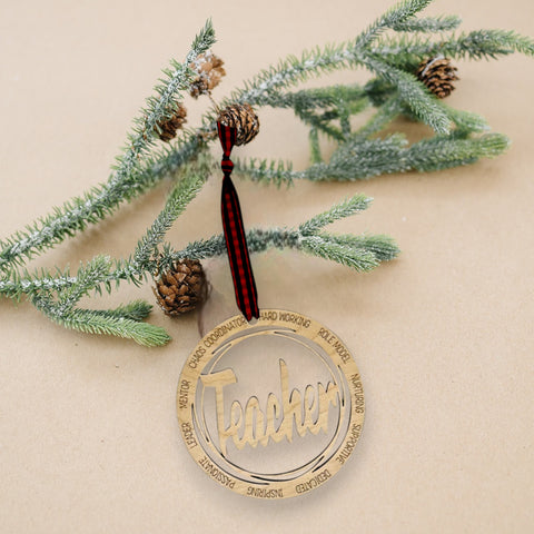 Cherish the season with our Teacher Appreciation Christmas Ornament, a symbol of gratitude for those who shape minds. Featuring a delicate apple design, it's the perfect gift for educators who inspire.