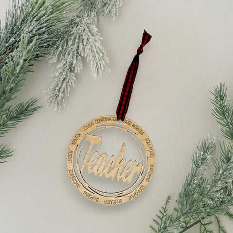 Cherish the season with our Teacher Appreciation Christmas Ornament, a symbol of gratitude for those who shape minds. Featuring a delicate apple design, it's the perfect gift for educators who inspire.