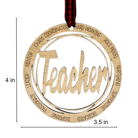 Cherish the season with our Teacher Appreciation Christmas Ornament, a symbol of gratitude for those who shape minds. Featuring a delicate apple design, it's the perfect gift for educators who inspire.