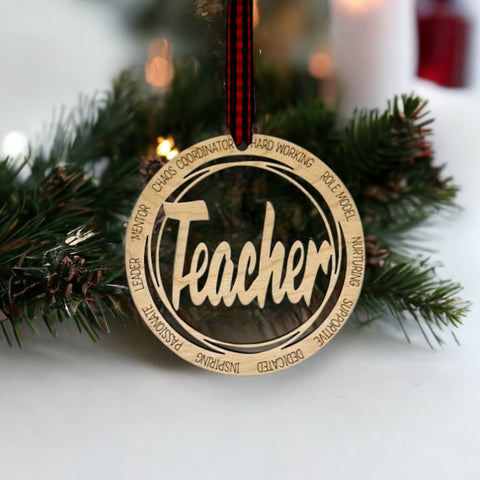 Cherish the season with our Teacher Appreciation Christmas Ornament, a symbol of gratitude for those who shape minds. Featuring a delicate apple design, it's the perfect gift for educators who inspire.