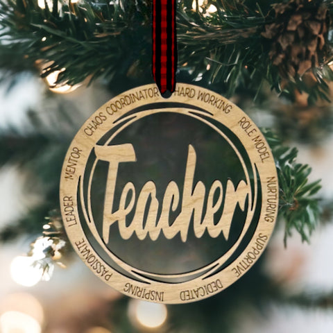 Cherish the season with our Teacher Appreciation Christmas Ornament, a symbol of gratitude for those who shape minds. Featuring a delicate apple design, it's the perfect gift for educators who inspire.