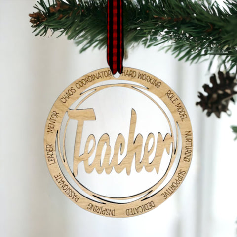 Cherish the season with our Teacher Appreciation Christmas Ornament, a symbol of gratitude for those who shape minds. Featuring a delicate apple design, it's the perfect gift for educators who inspire.
